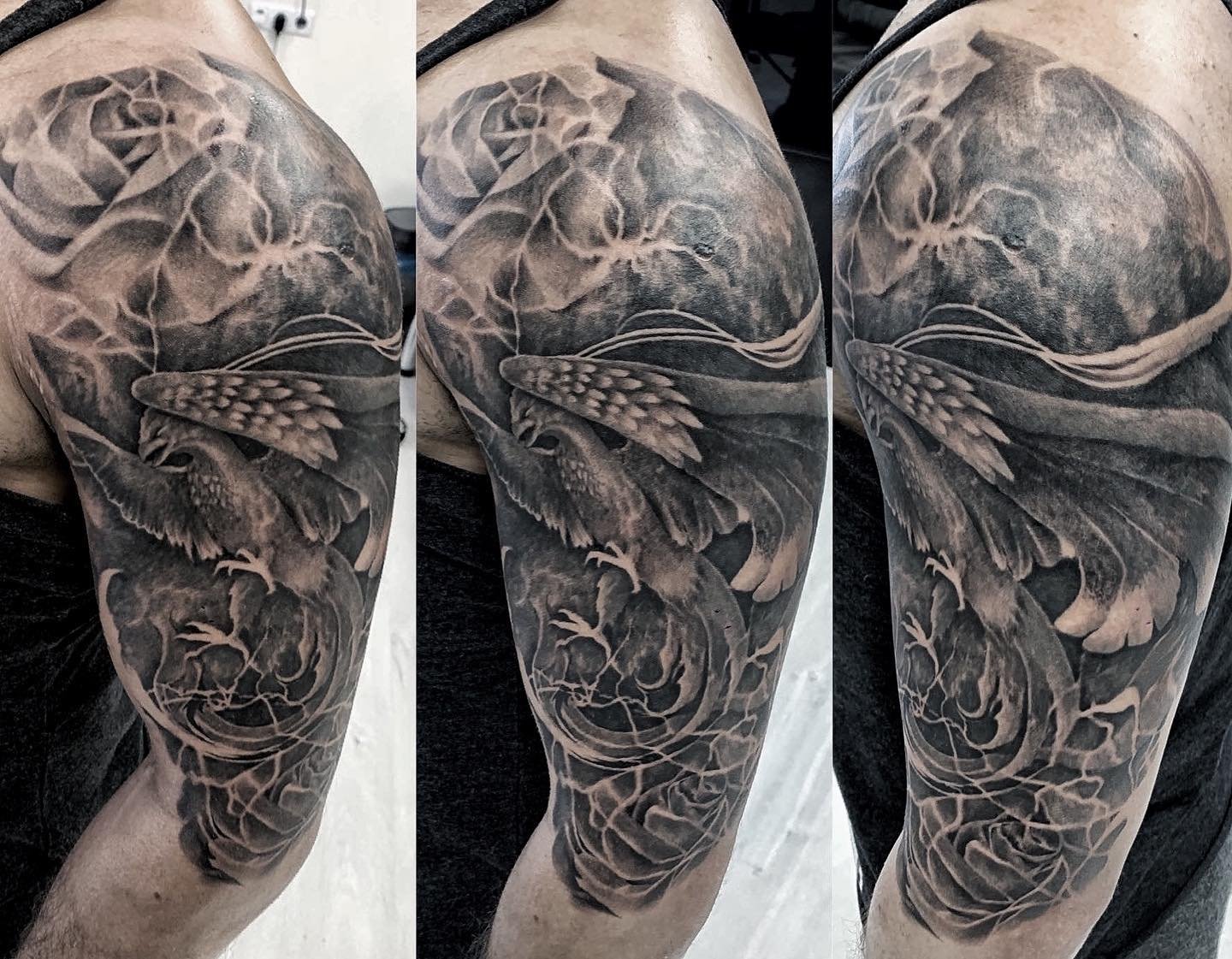 Minimal fine line tattoo on forearm by Dubai tattoo artist