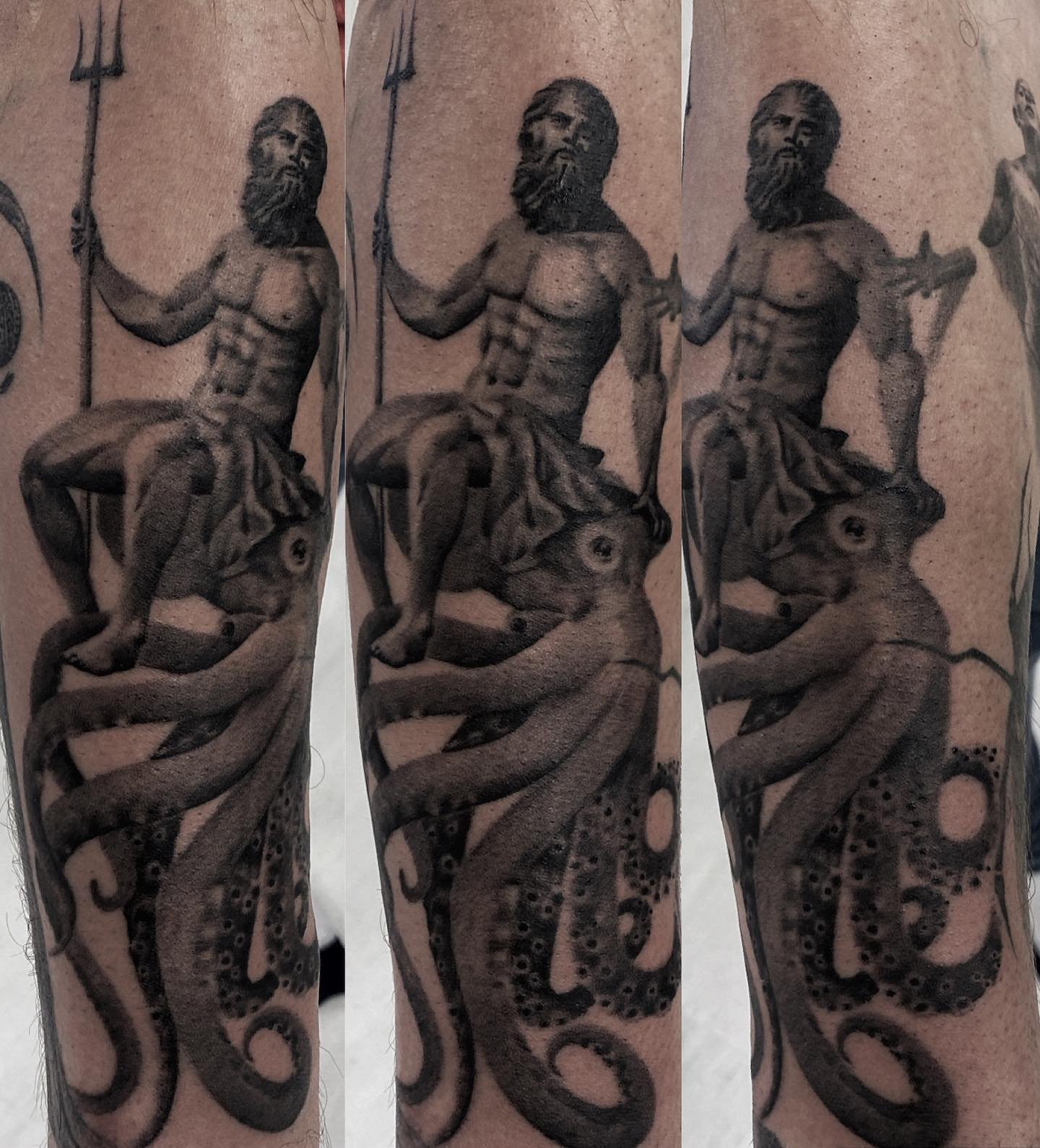 Color realism tattoo work in progress