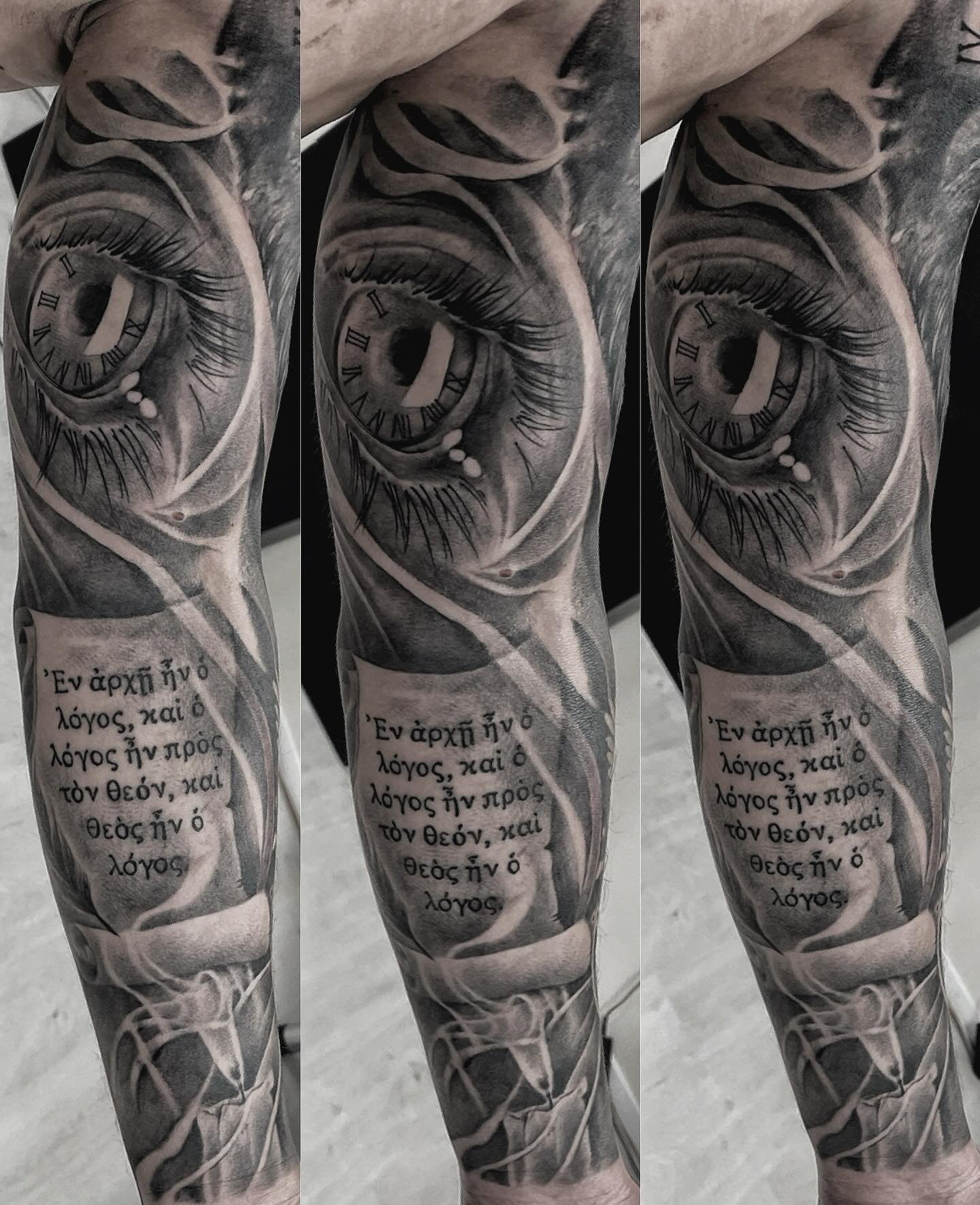 Minimal fine line tattoo on forearm by Dubai tattoo artist